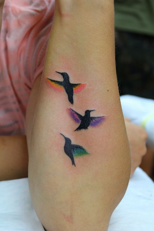 sister tattoos birds