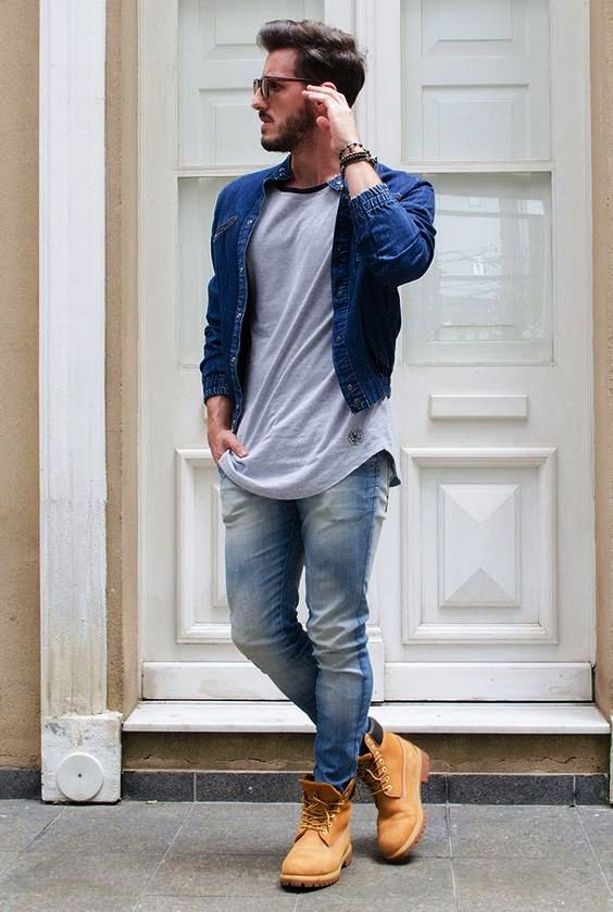 men's casual style with boots