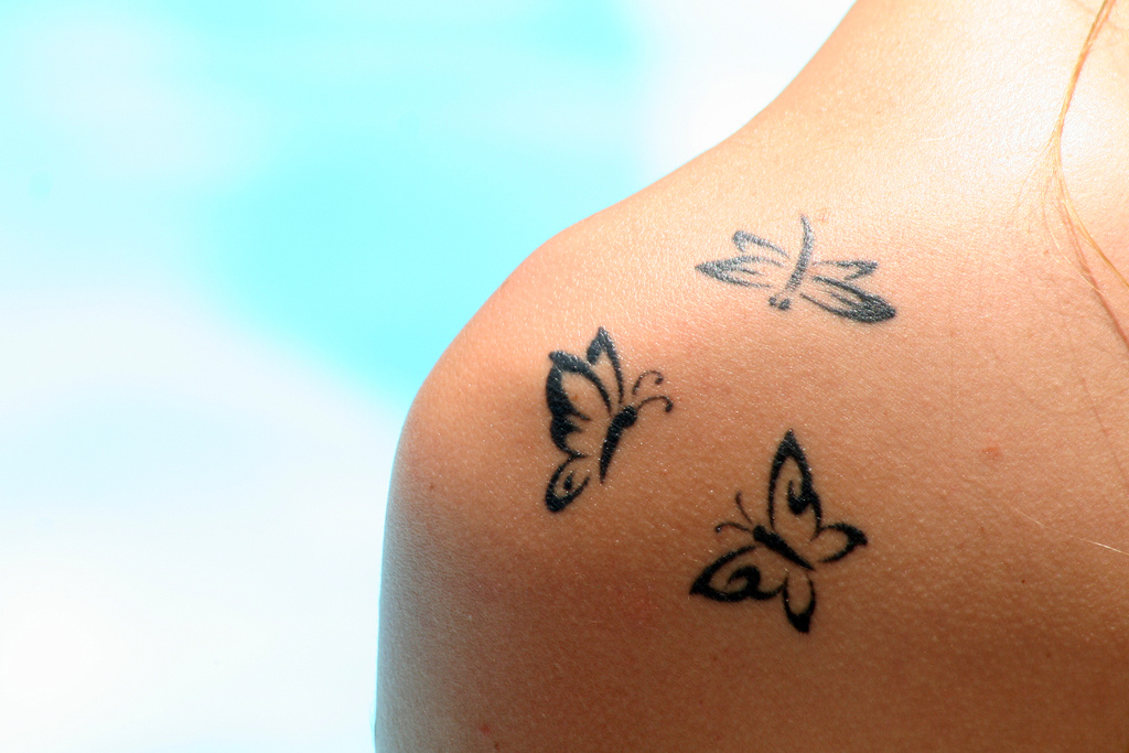 Shaded Butterfly Tattoo Ideas - wide 1
